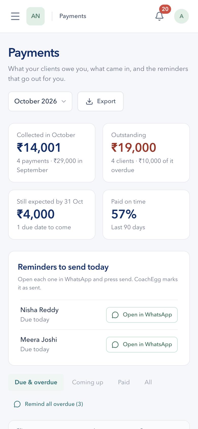 Payments on a phone